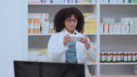 pharmacist holding, showing