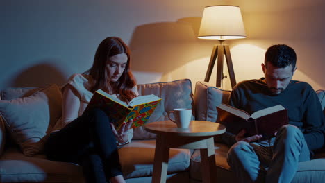 couple reading at night