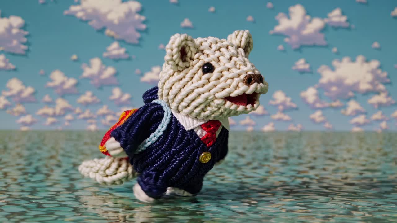 Knotted Bear in School Uniform