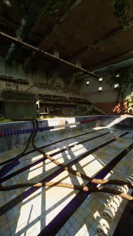 abandoned indoor swimming pool