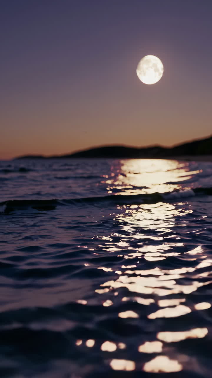 밤의 달빛 해변