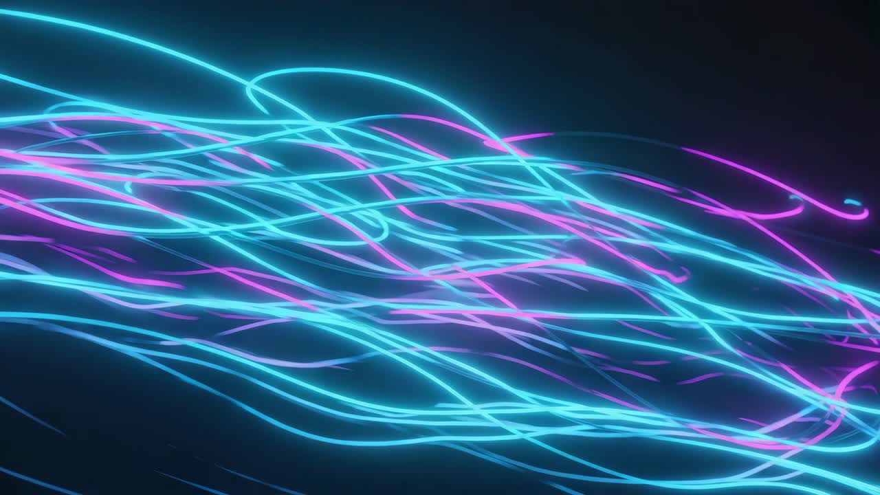 Abstract Neon Glowing Lines