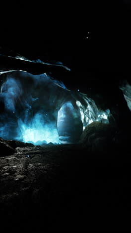 glimmering ice cave