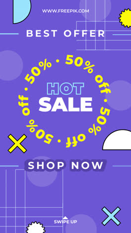 modern purple sale poster