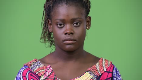 young african woman wearing traditional clothes