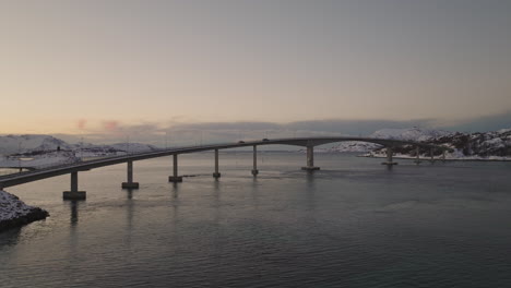 aerial view of sommaroy bridge in norway