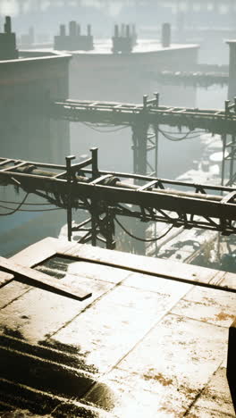 a view of an abandoned industrial area