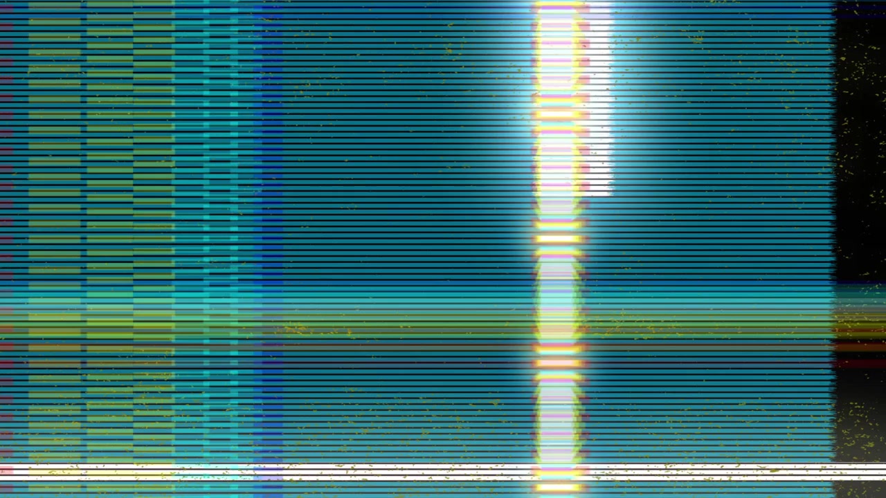 Digital Glitch Effect with Static Noise and Color Distortion