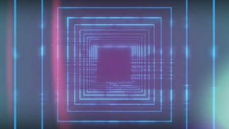 animation of blue tunnel made of lines