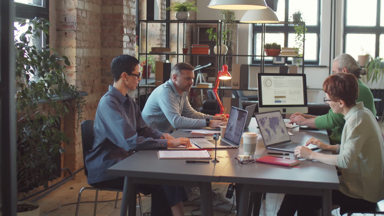 Team Working in Modern Office
