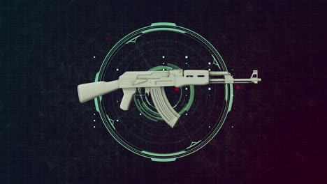 gun and science background 4k