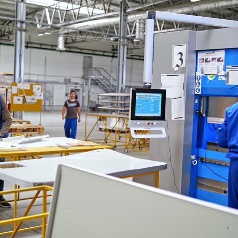 people working at factory