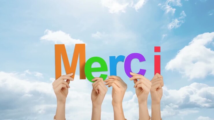 Hands holding up merci