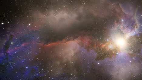 espacios cósmicos luminosos y nebulosas llenas de estrellas