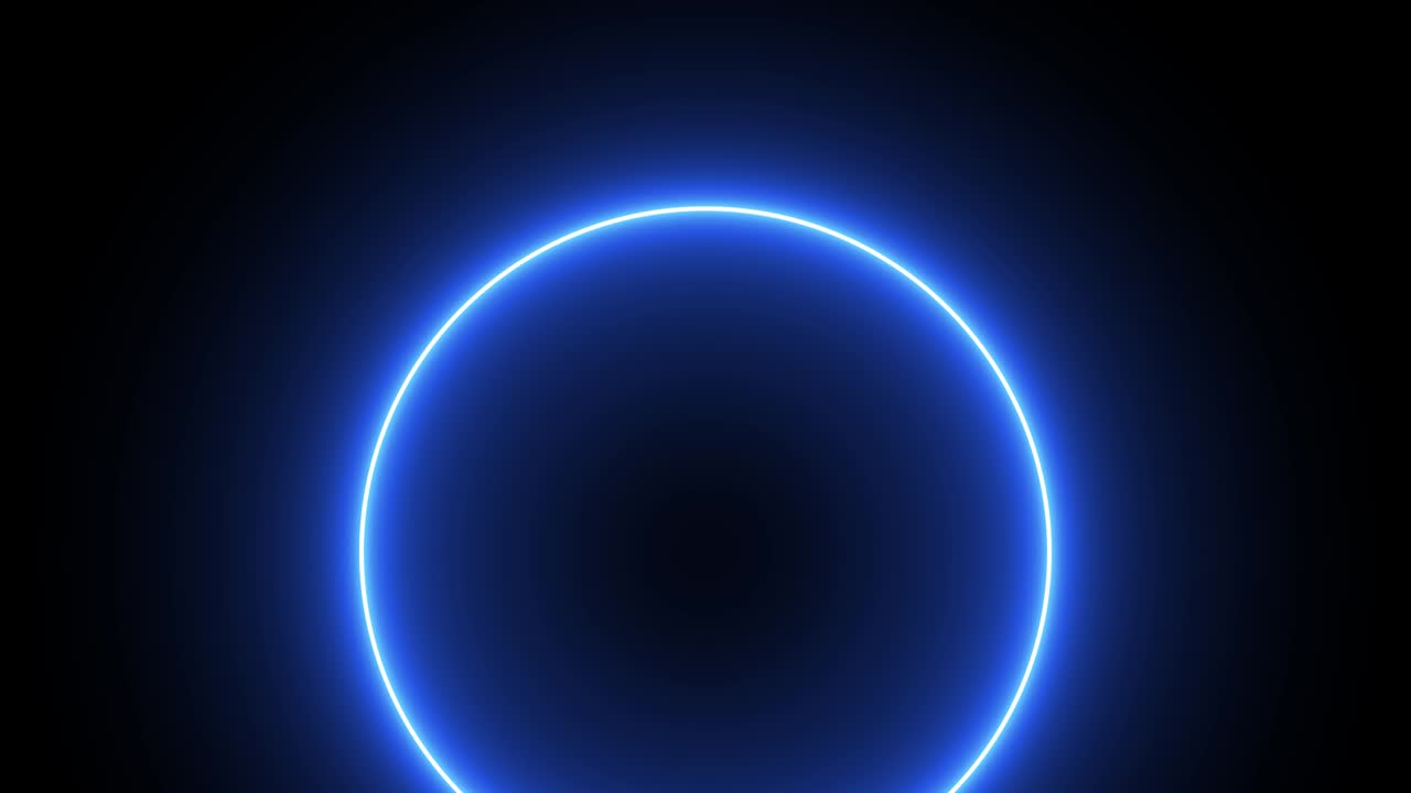 Blue ring glowing electric animation motion graphics