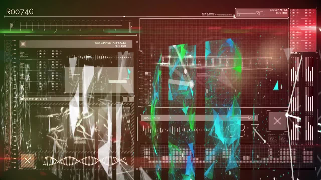 Animation of data processing and networks of connections
