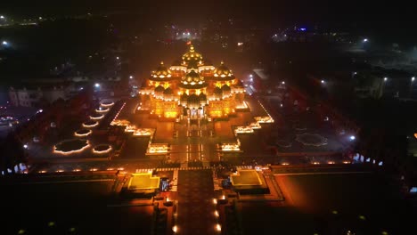 Swaminarayan-Akshardham-Mandir-En-La-Vista-Aérea-De-Nueva-Delhi