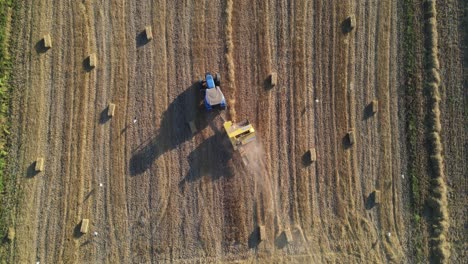 harvest time agriculture aerial drone