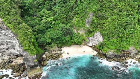 beautiful beach surround by forrest - indonesia