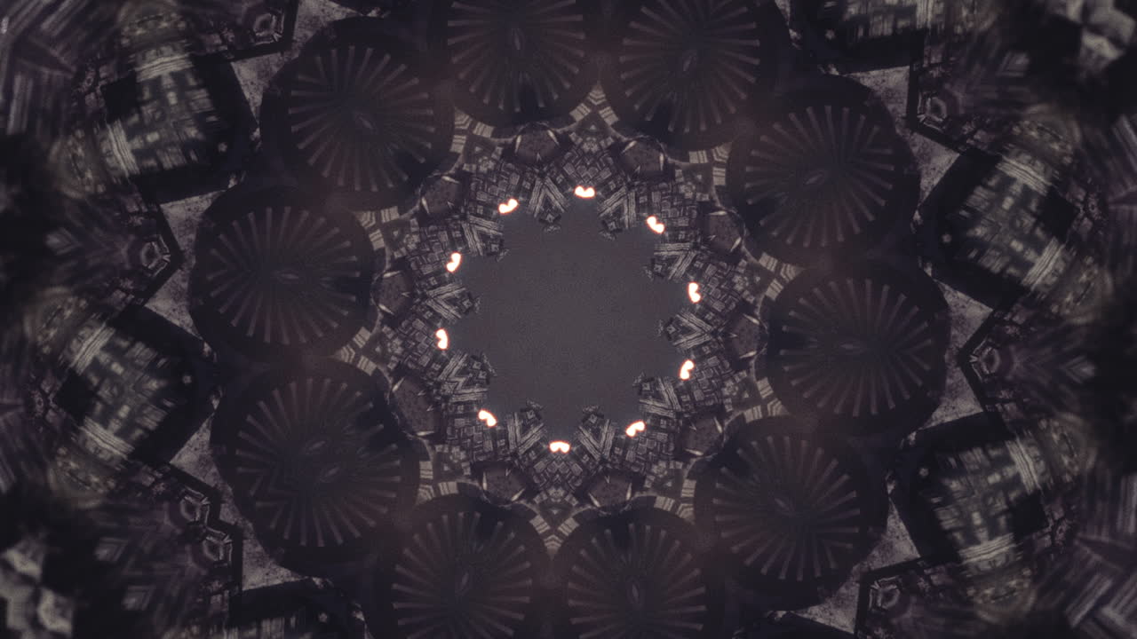 Abstract star-like kaleidoscope animated pattern
