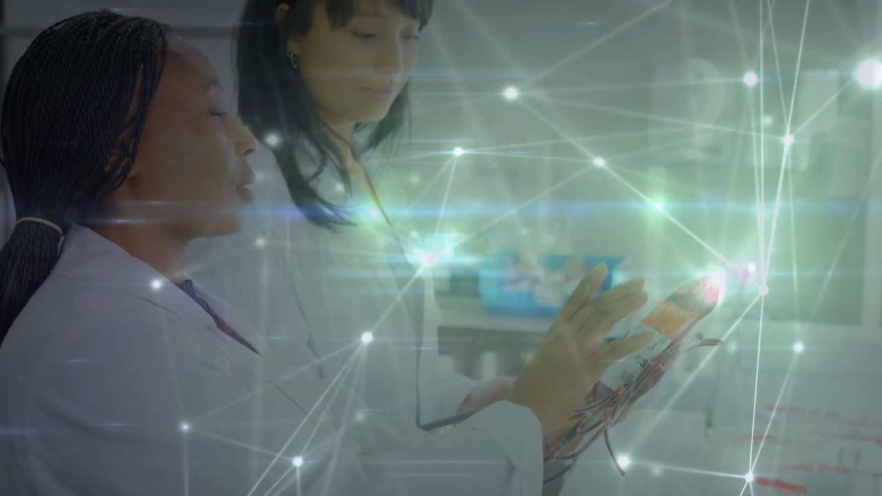 animación de las conexiones entre diversos científicos