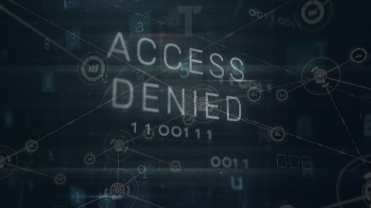 複数のテキスト,バイナリコード,アルファベット,シンボル,数字,および接続されたアイコンのアニメーション