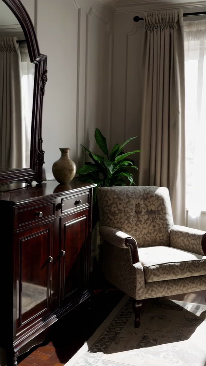 Elegant Living Room with Sunlight