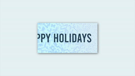 happy holidays text with neon dots on white gradient