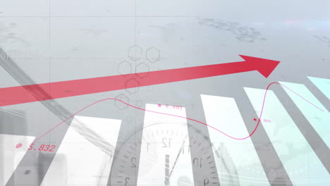 Animation-Von-Diagrammen-Und-Datenverarbeitung-Auf-Weißem-Hintergrund