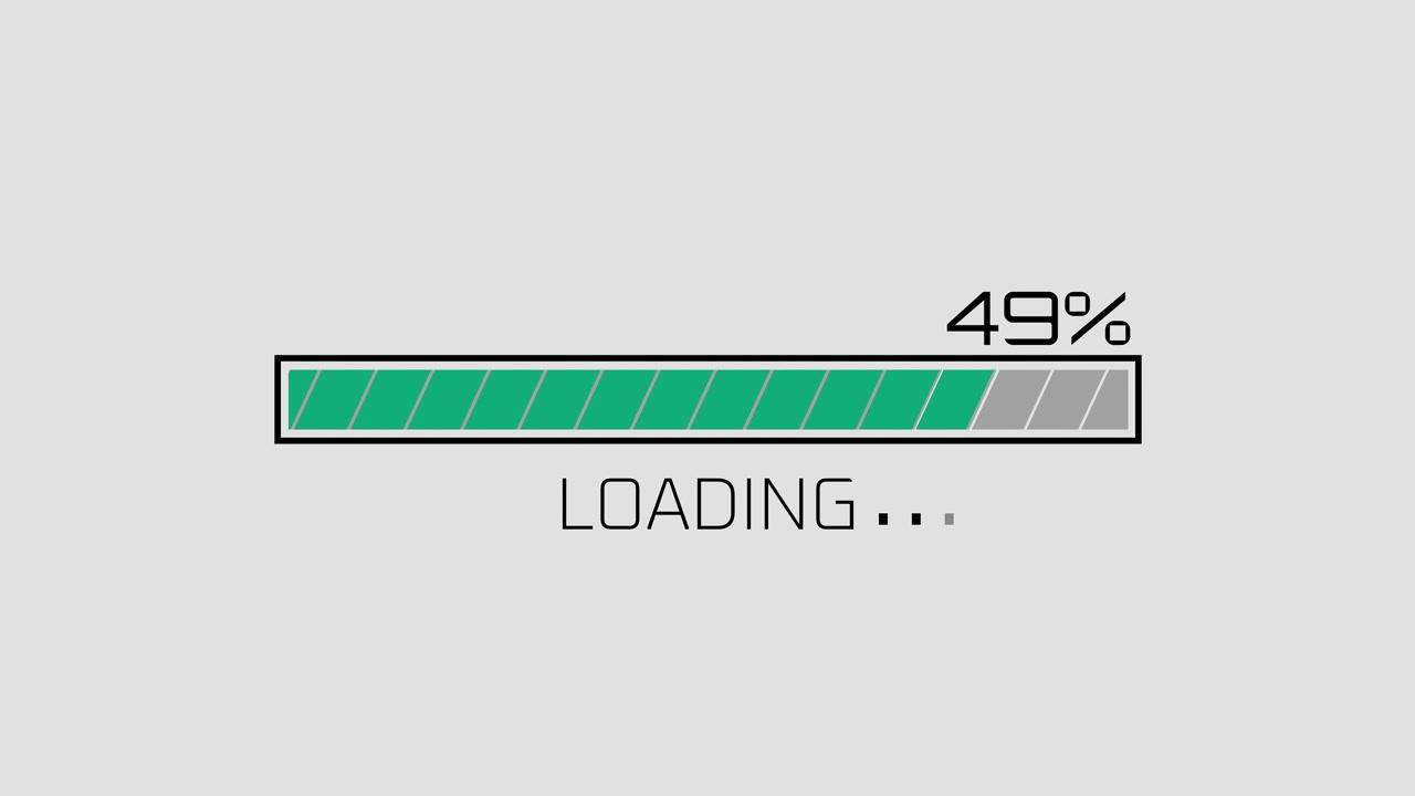 Digital Loading Progress Bar Animation with Percentage