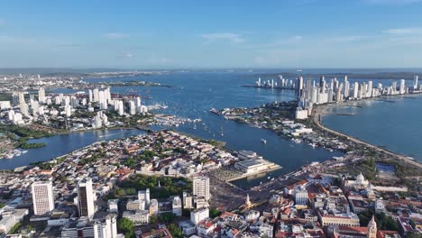 bahía de cartagena en cartagena, en el estado de bolívar, colombia.