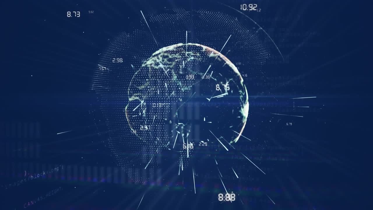 Animation of network of connections over globe