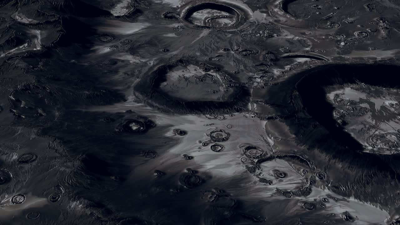 поверхность луны с множеством кратеров