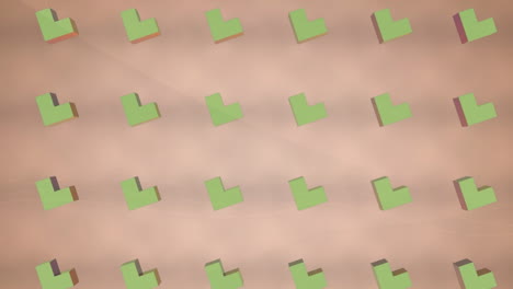 animación de formas que se mueven sobre un fondo rosa