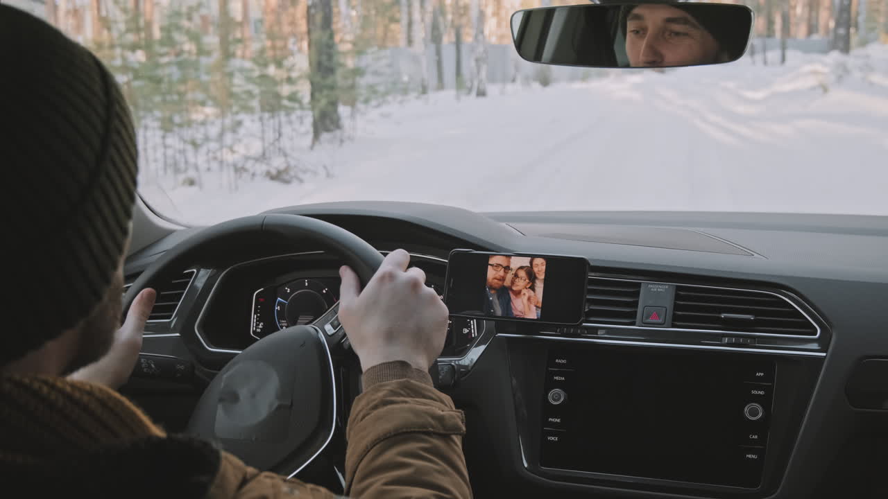 Driving in Winter with In-Car Entertainment