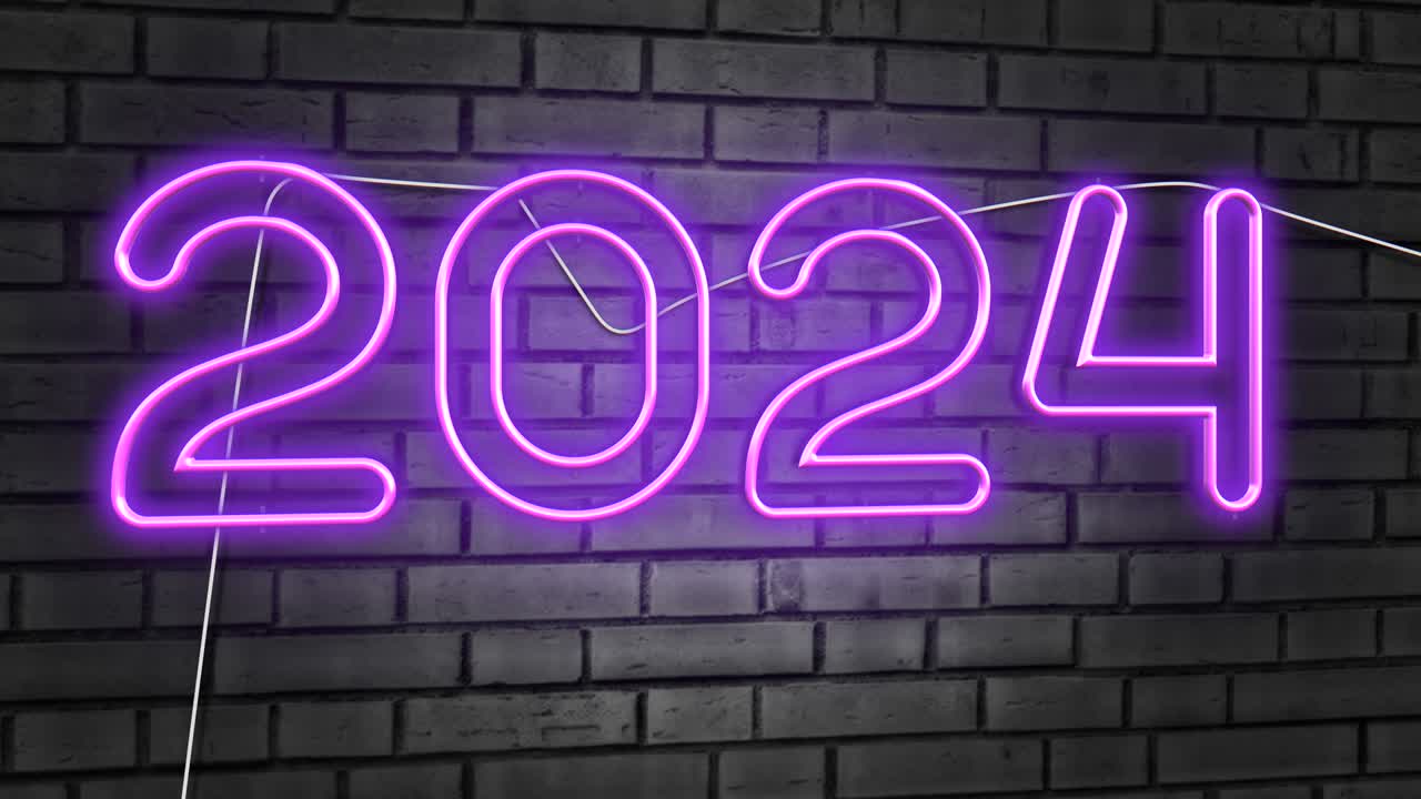 año nuevo 2024 neón