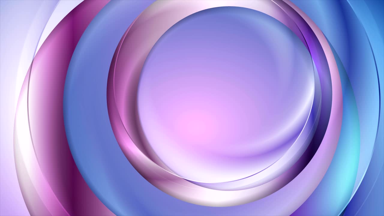 círculos brillantes abstractos azules y violetas animación de video