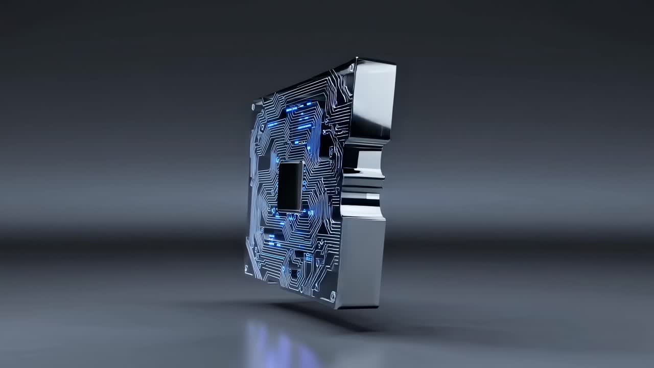3D Rendering of a Modern Processor Chip