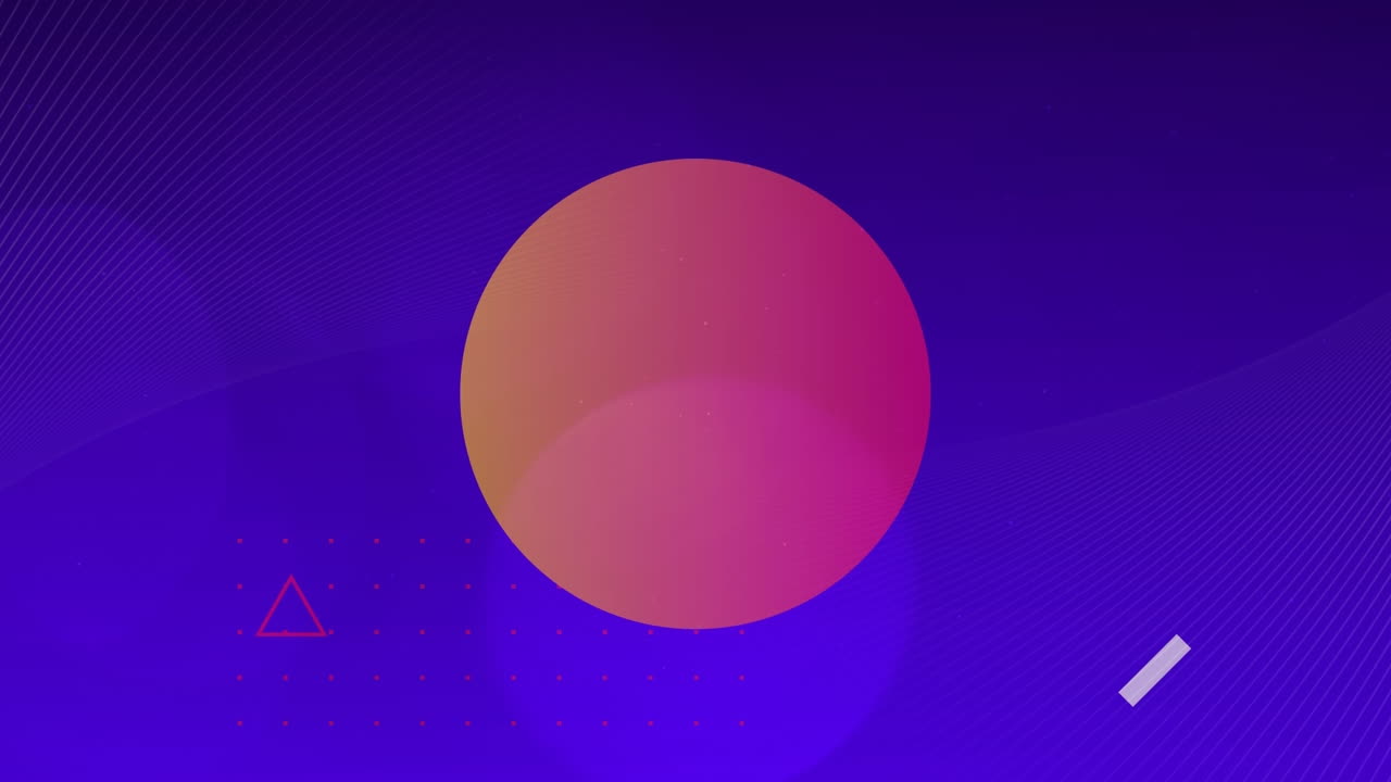 animación digital de formas abstractas coloridas que se mueven contra un fondo azul