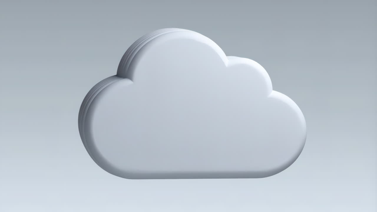 Minimalist 3D Cloud Computing Icons