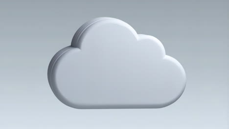 minimalist 3d cloud computing icons