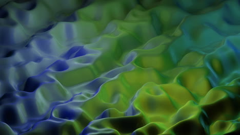 animation of multiple 3d multi coloured liquid shapes waving and flowing smoothly