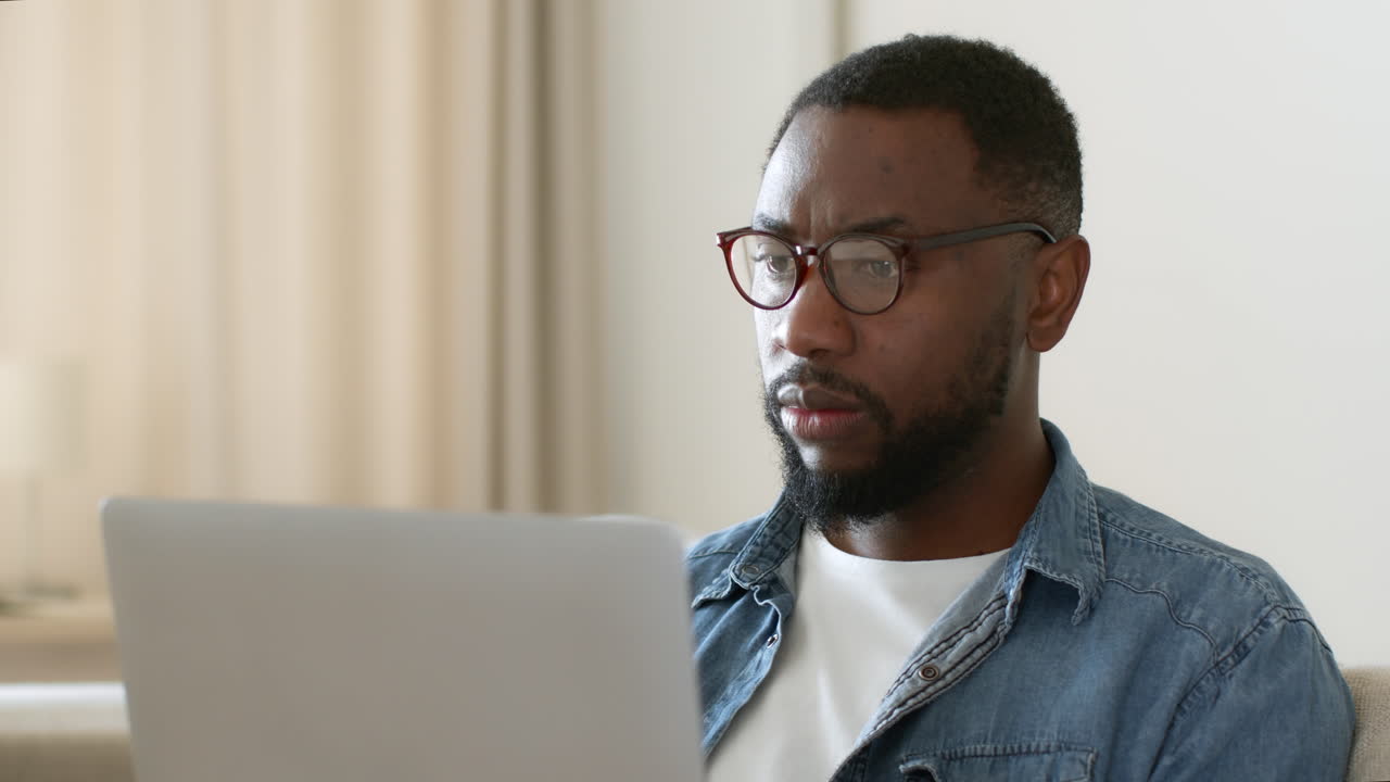 Man working on laptop