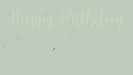 Elegante-Mensaje-De-Feliz-Cumpleaños-Escrito-A-Mano-Sobre-Fondo-Verde-Claro