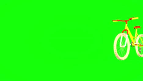 bright bike, endless bike traffic. green screen. 3d rendering