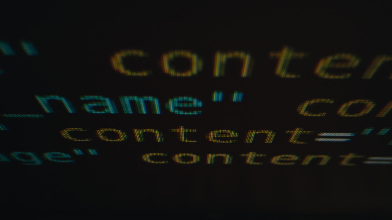 código de computadora borroso en la pantalla