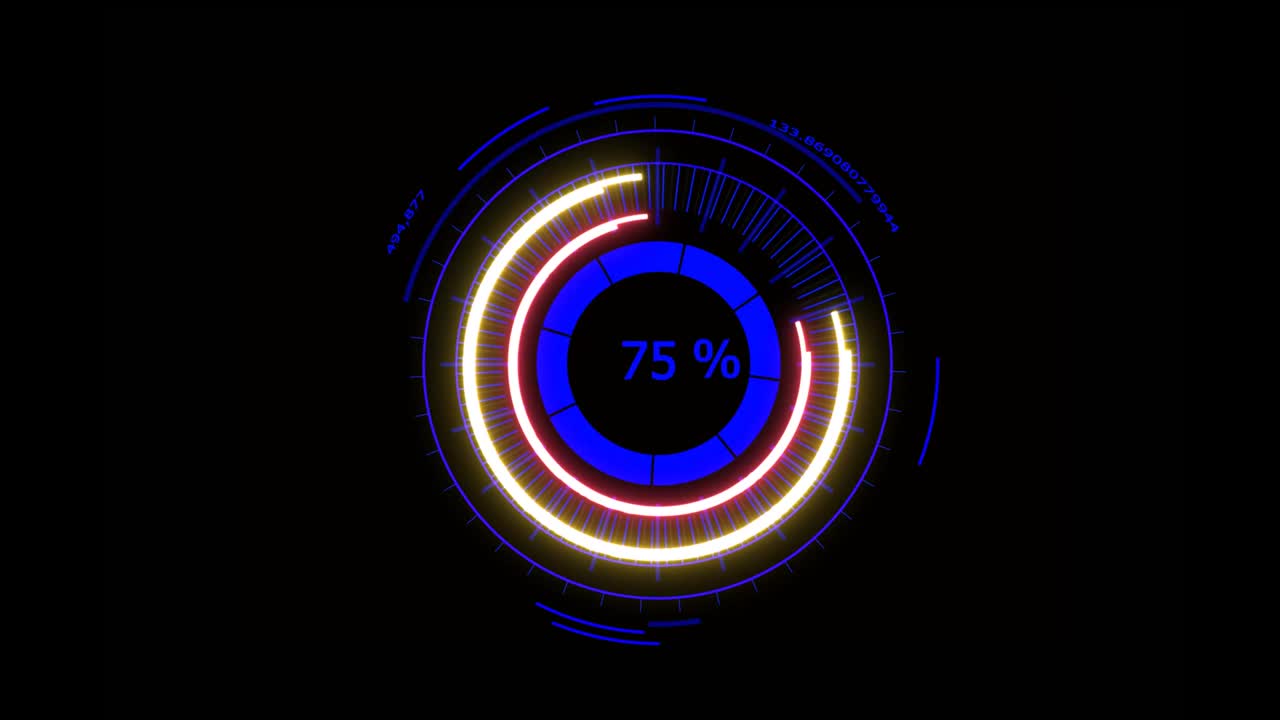 medidor de energía digital efecto de neón para pancartas y anuncios
