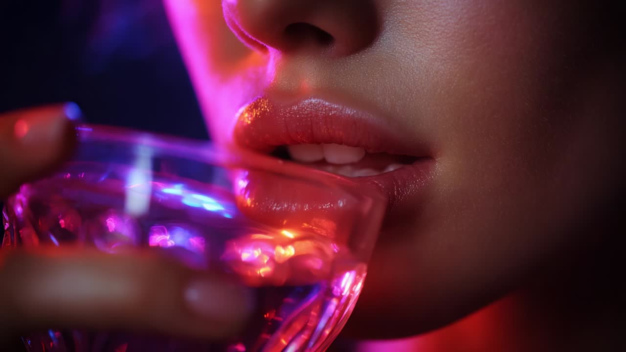Woman Drinking a Cocktail