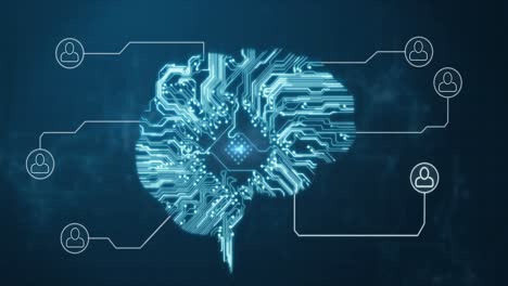 conceptual video of circuit connection brain