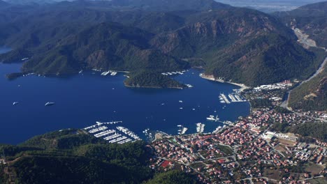 aerial view of gocek turkey